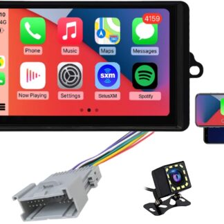 7″ QLED Car Stereo for Chevy Silverado/SSR/Tahoe (2003–2006), GMC Sierra/Yukon (2003–2006) & Hummer H2 (2003–2007) — Apple CarPlay/Android Auto Radio, SWC Retention, Free Backup Camera, HDMI, 2GB+32GB